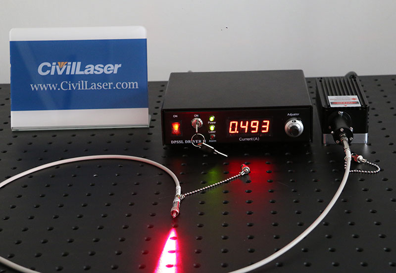 red fiber coupled laser